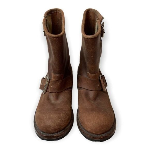 Adams Boots Handmade Brown Leather Engineer Boots - Picture 4 of 12